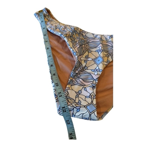 J. Crew Blues Bundle Curved-Waist Cheeky Bikini Bottom  High-Cut Leg Medium NEW - Picture 10 of 16